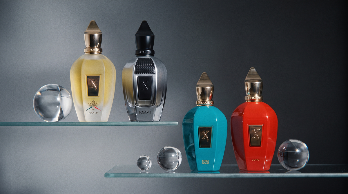 Xerjoff 1861 Naxos, Tony Iommi Monkey Special, Erba Gold and Coro bottles