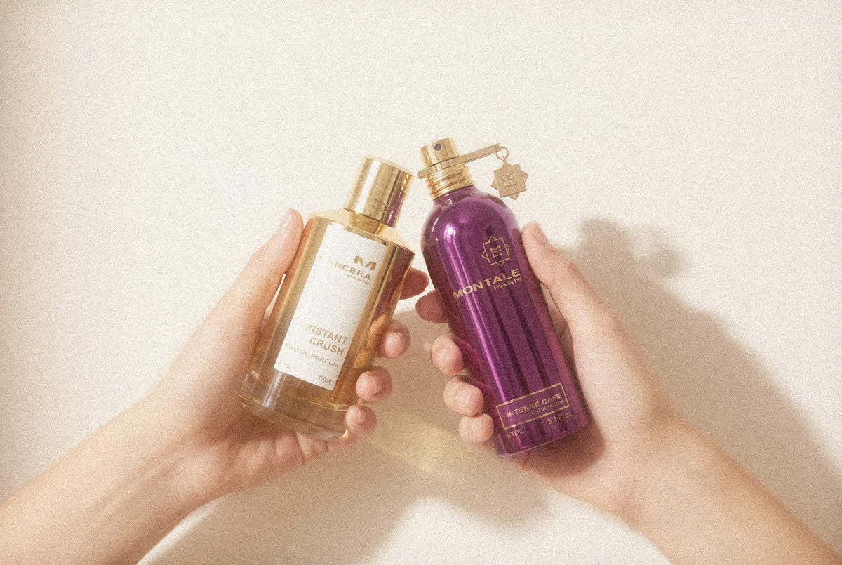 Mancera Instant Crush and Montale Intense Cafe held side by side