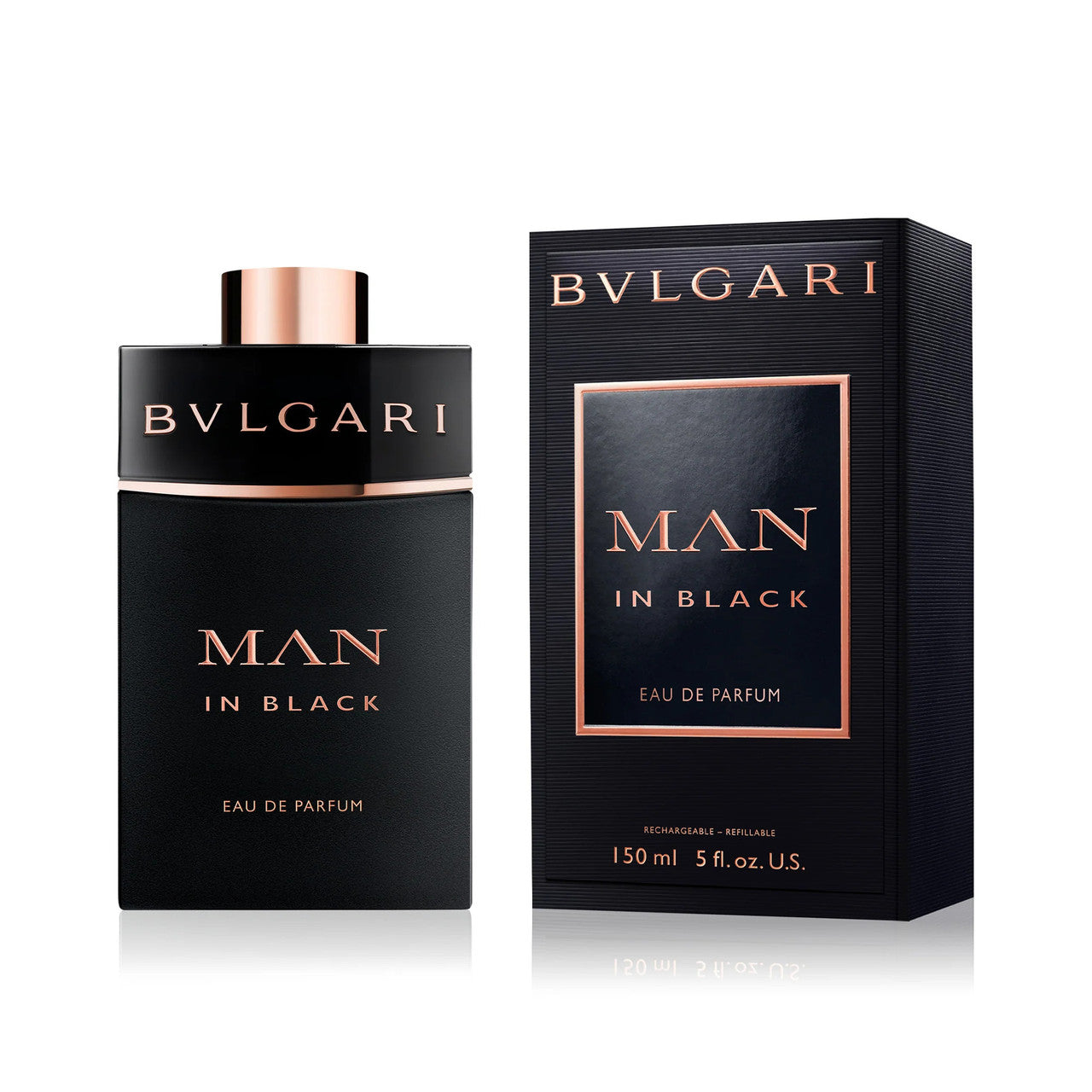 BVLGARI MAN IN BLACK 5 OZ EAU DE PARFUM SPRAY REFILLABLE