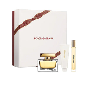 DOLCE & GABBANA THE ONE 3 PCS SET FOR WOMEN: 2.5 EAU DE PARFUM SPRAY + 0.33 EAU DE PARFUM SPRAY + 1.7 BODY LOTION