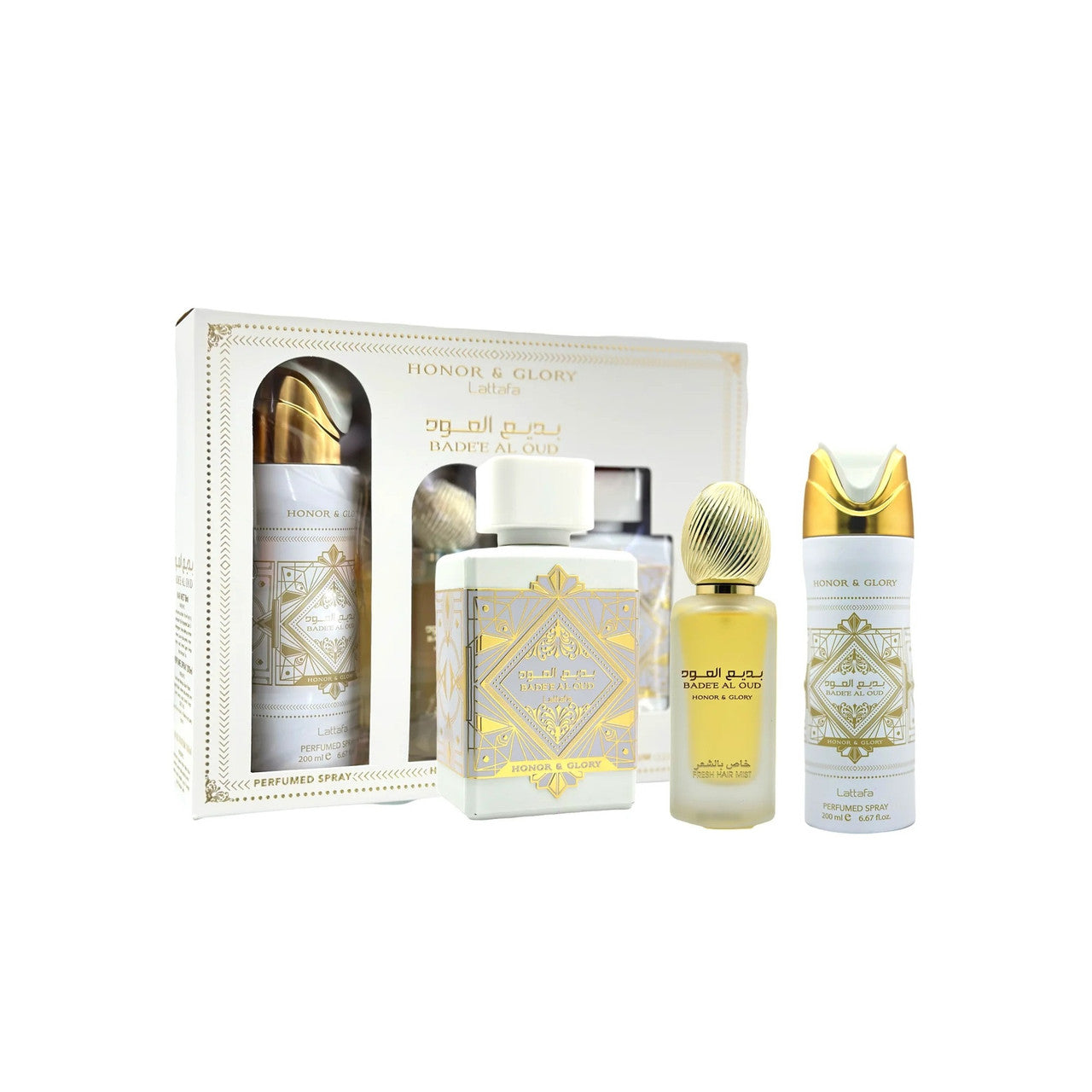 Lattafa Bade'e Al Oud Honor & Glory 3-Piece Luxury Set
