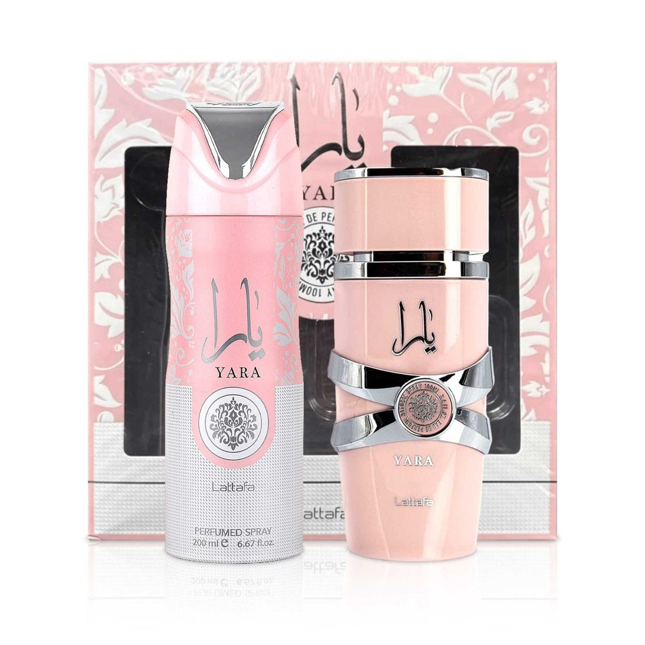 Lattafa Yara 2-Pc Luxury Set - EDP 3.4 oz + Perfumed Body Spray 6.67 oz