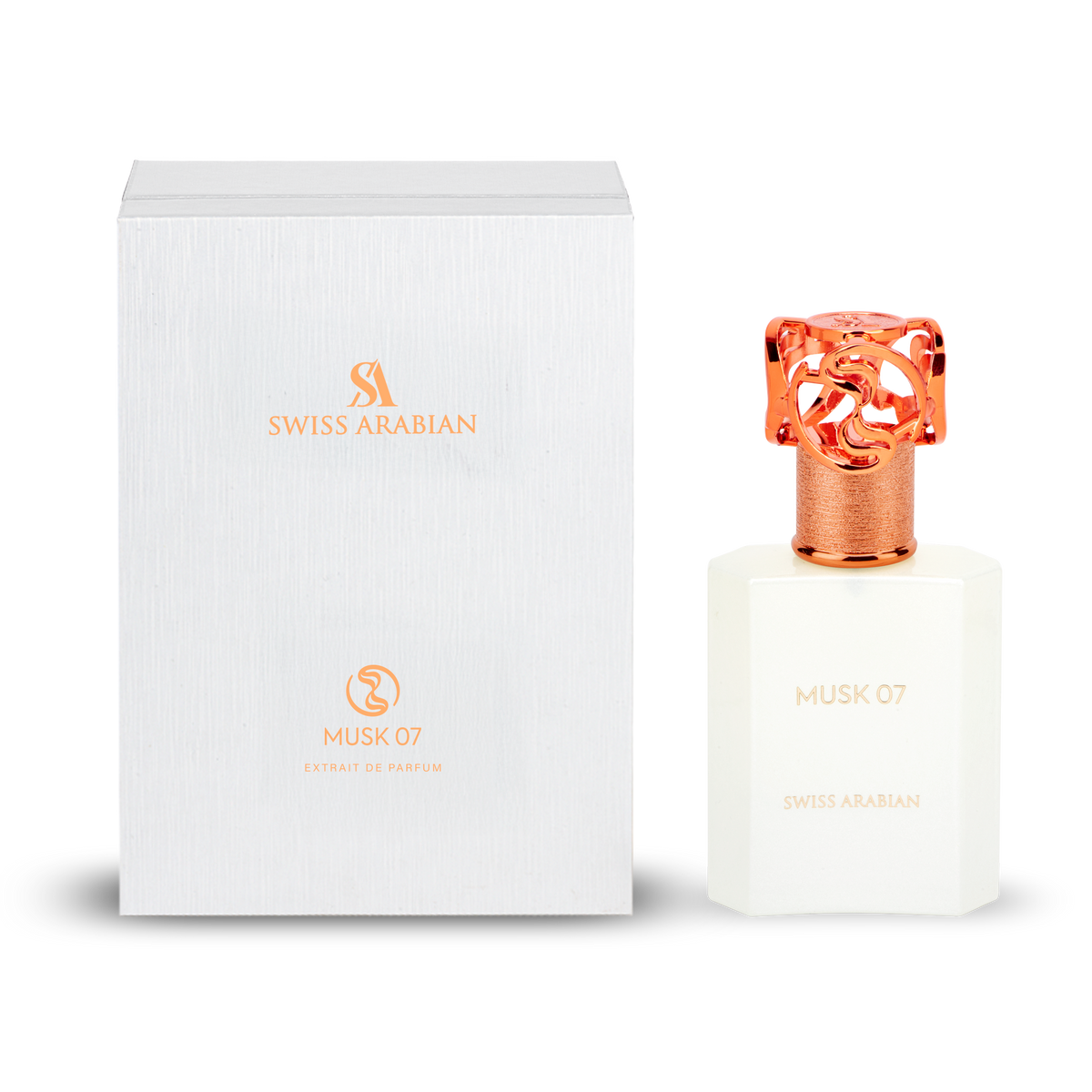Swiss Arabian Musk 07 bottle, source fragrance for hand-filled decants