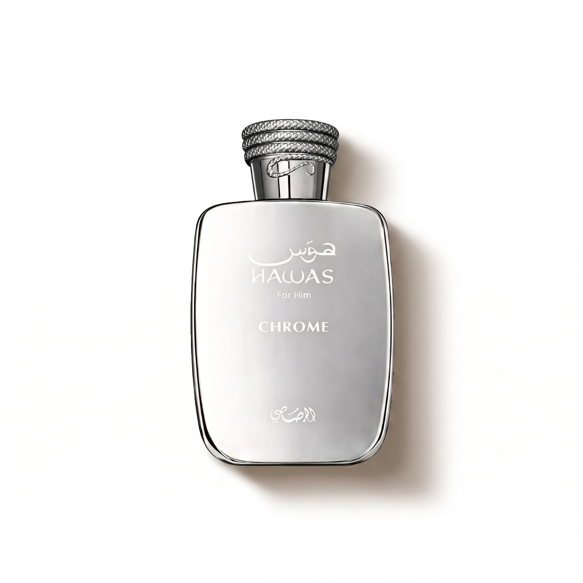 Rasasi Hawas Chrome perfume bottle