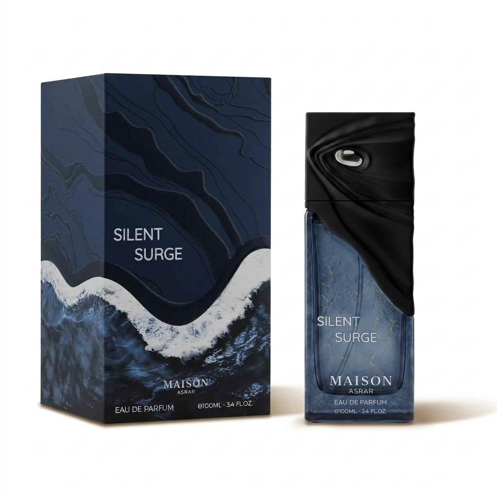 Maison Asrar Silent Surge bottle and box