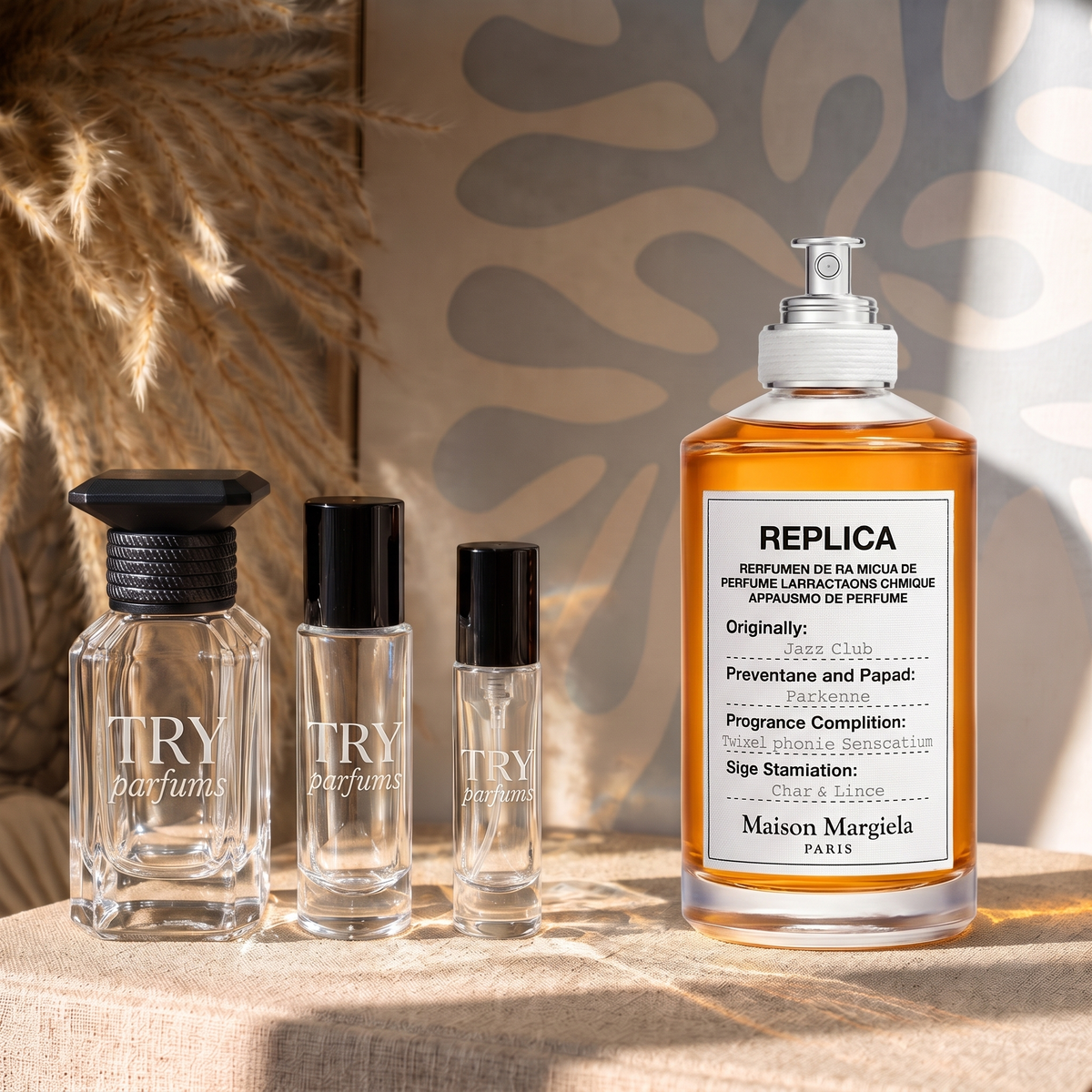 Maison Margiela Replica Jazz Club decant in 30ml, 10ml and 5ml TryParfums bottles