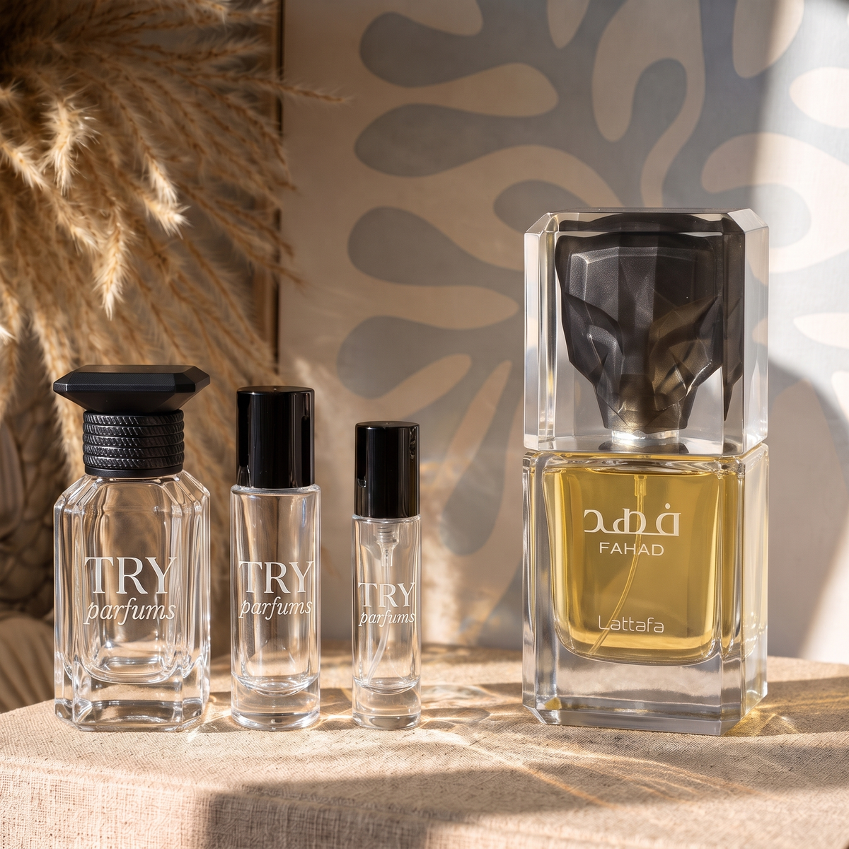 Lattafa Fahad decant in 30ml, 10ml and 5ml TryParfums bottles