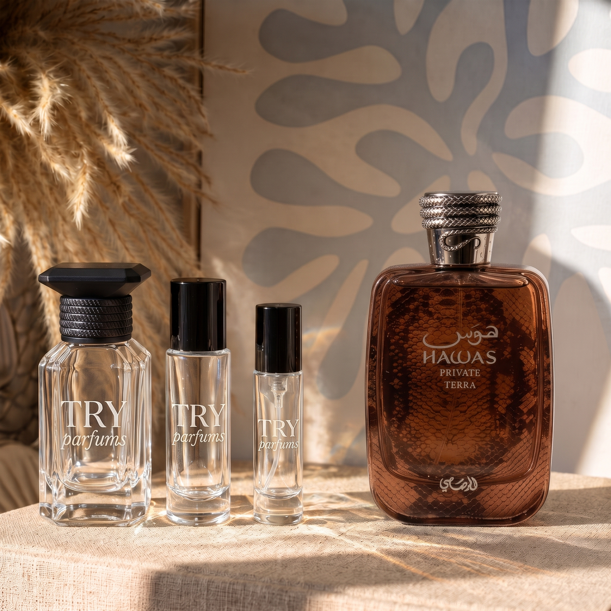 Rasasi Hawas Private Terra decant in 30ml, 10ml and 5ml TryParfums bottles