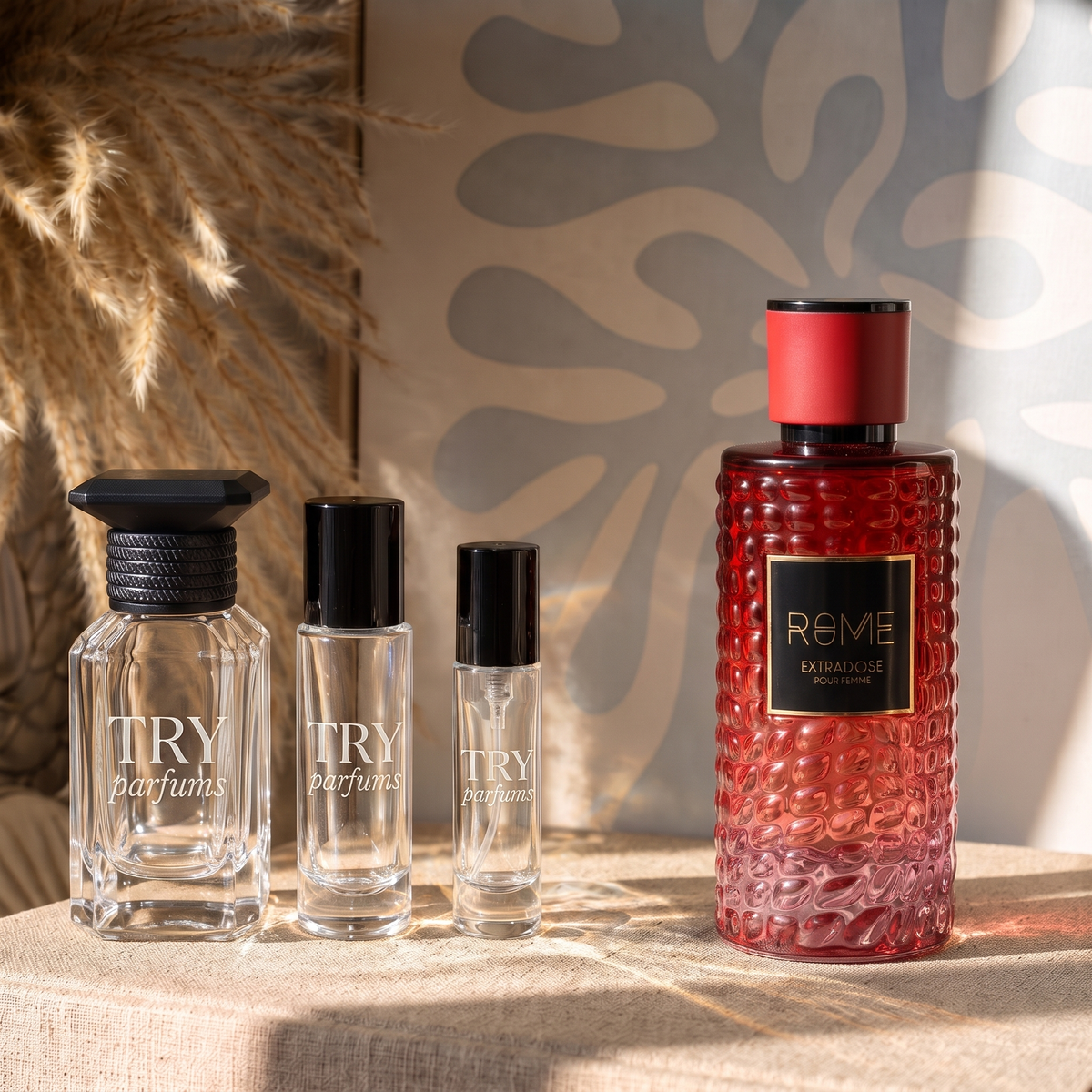 Bharara Rome Extradose Pour Femme decant in 30ml, 10ml and 5ml TryParfums bottles