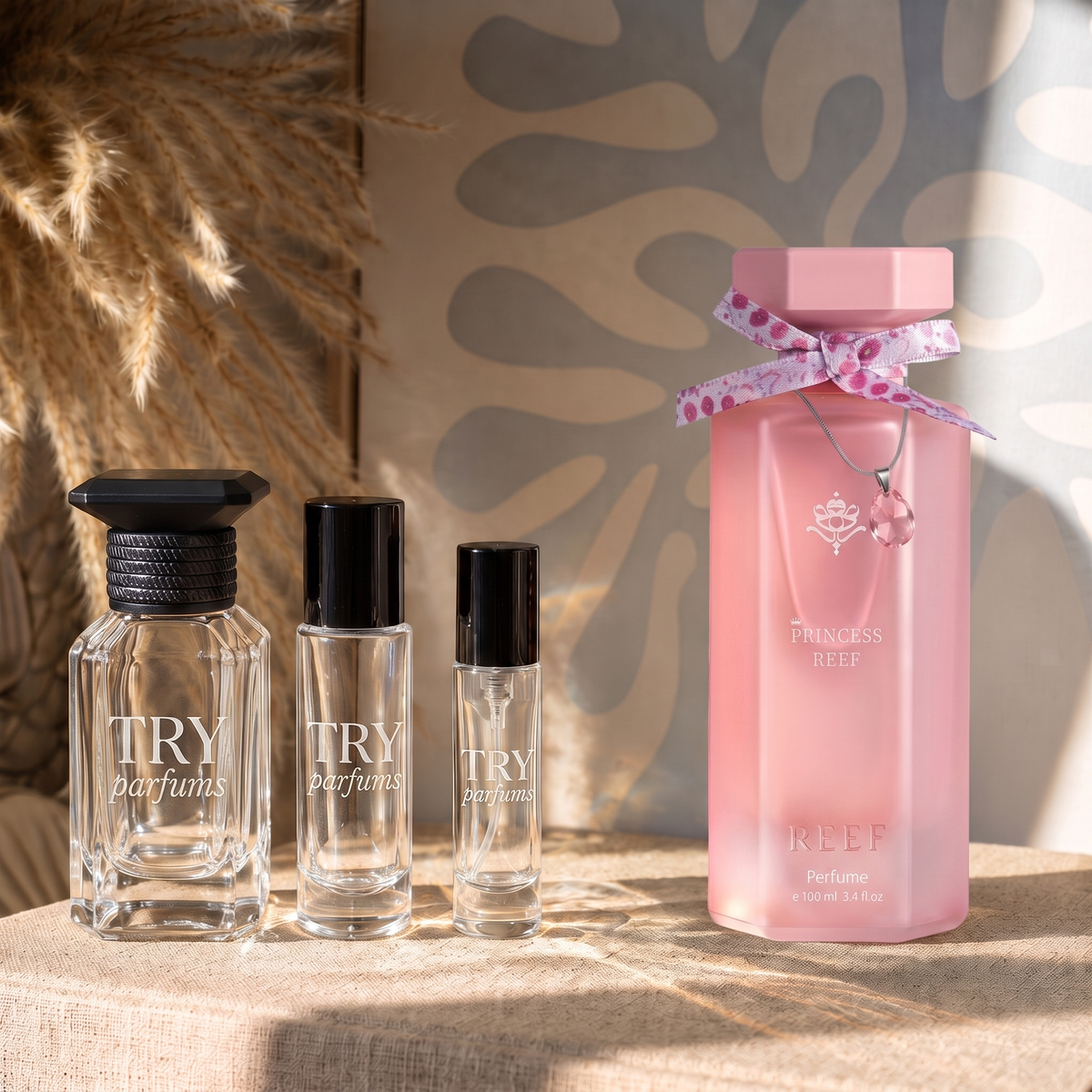 Reef Princess decant in 30ml, 10ml and 5ml TryParfums bottles