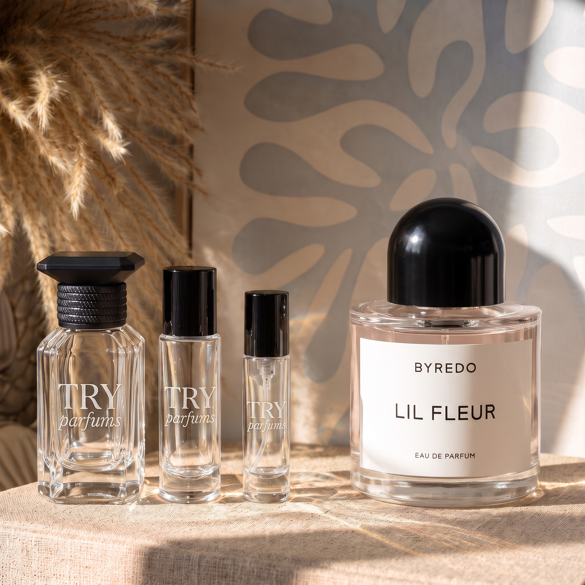Byredo Lil Fleur decant in 30ml, 10ml and 5ml TryParfums bottles