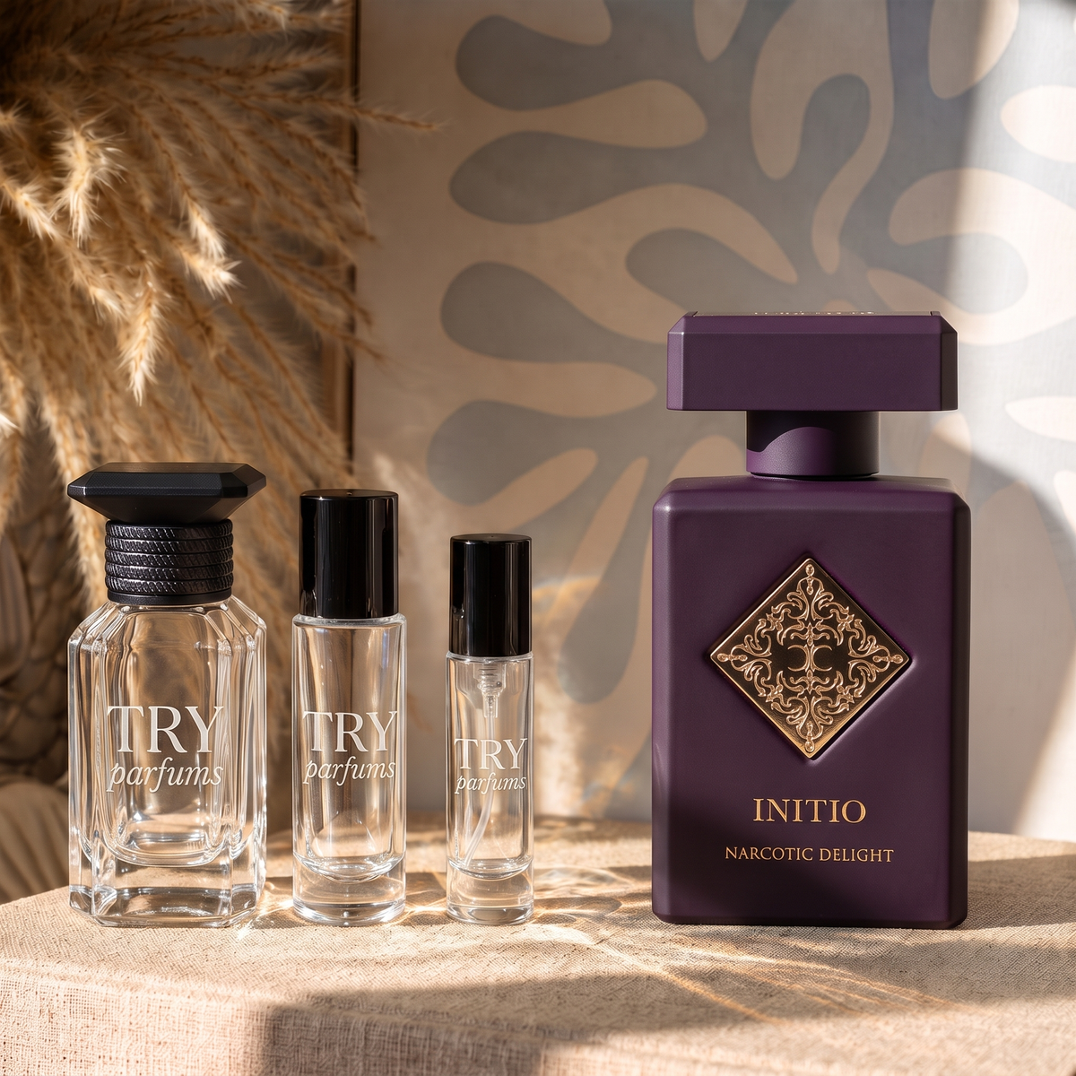 Initio Narcotic Delight decant in 30ml, 10ml and 5ml TryParfums bottles