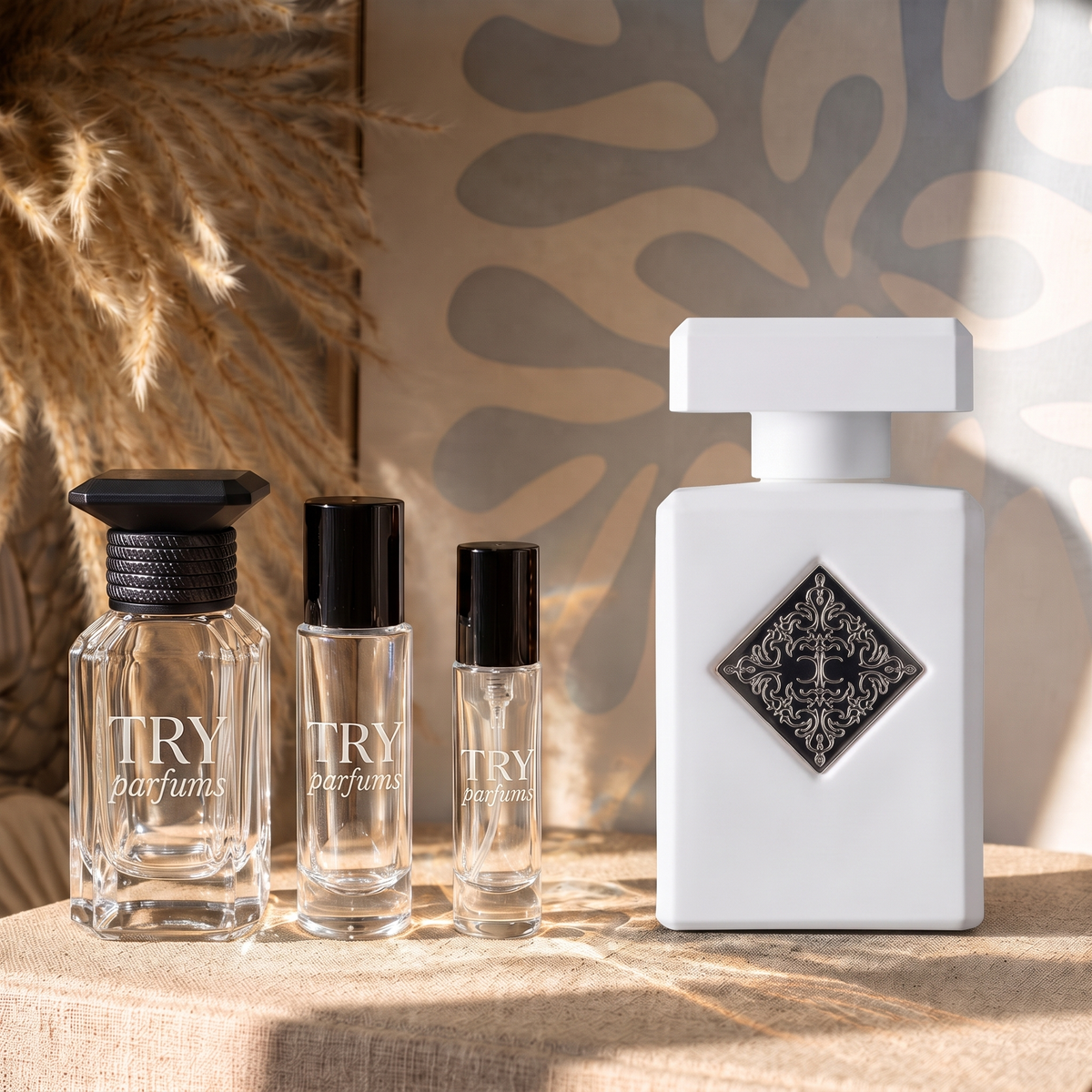 Initio Rehab decant in 30ml, 10ml and 5ml TryParfums bottles