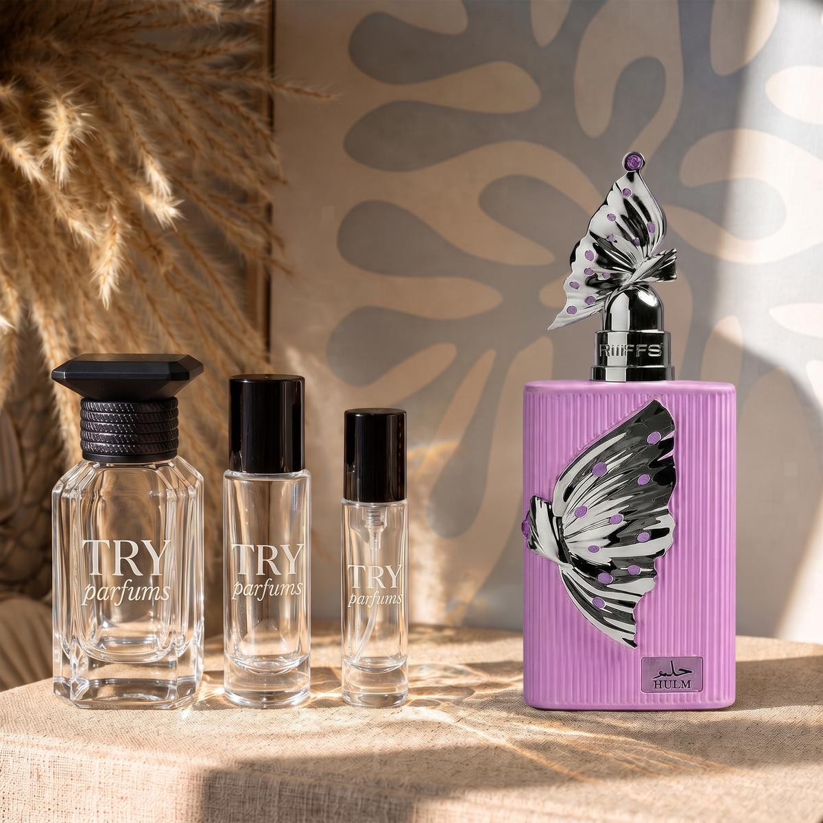 Riiffs Hulm decant in 30ml, 10ml and 5ml TryParfums bottles