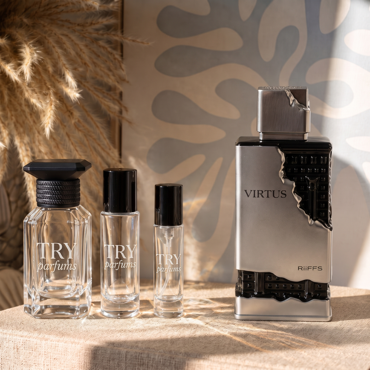 Riiffs Virtus decant in 30ml, 10ml and 5ml TryParfums bottles