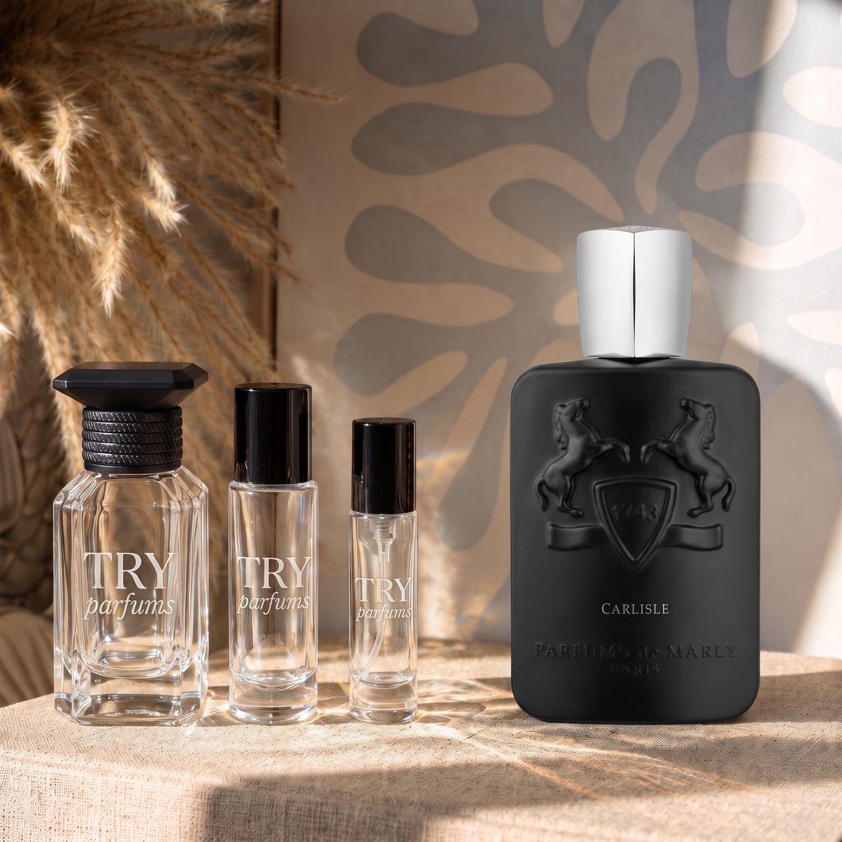 Parfums de Marly Carlisle decant in 30ml, 10ml and 5ml TryParfums bottles