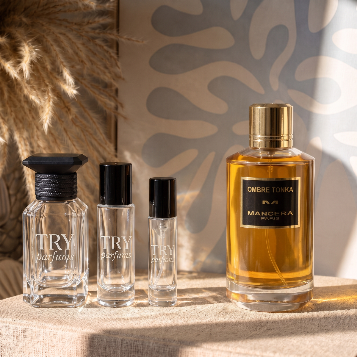 Mancera Ombre Tonka decant in 30ml, 10ml and 5ml TryParfums bottles