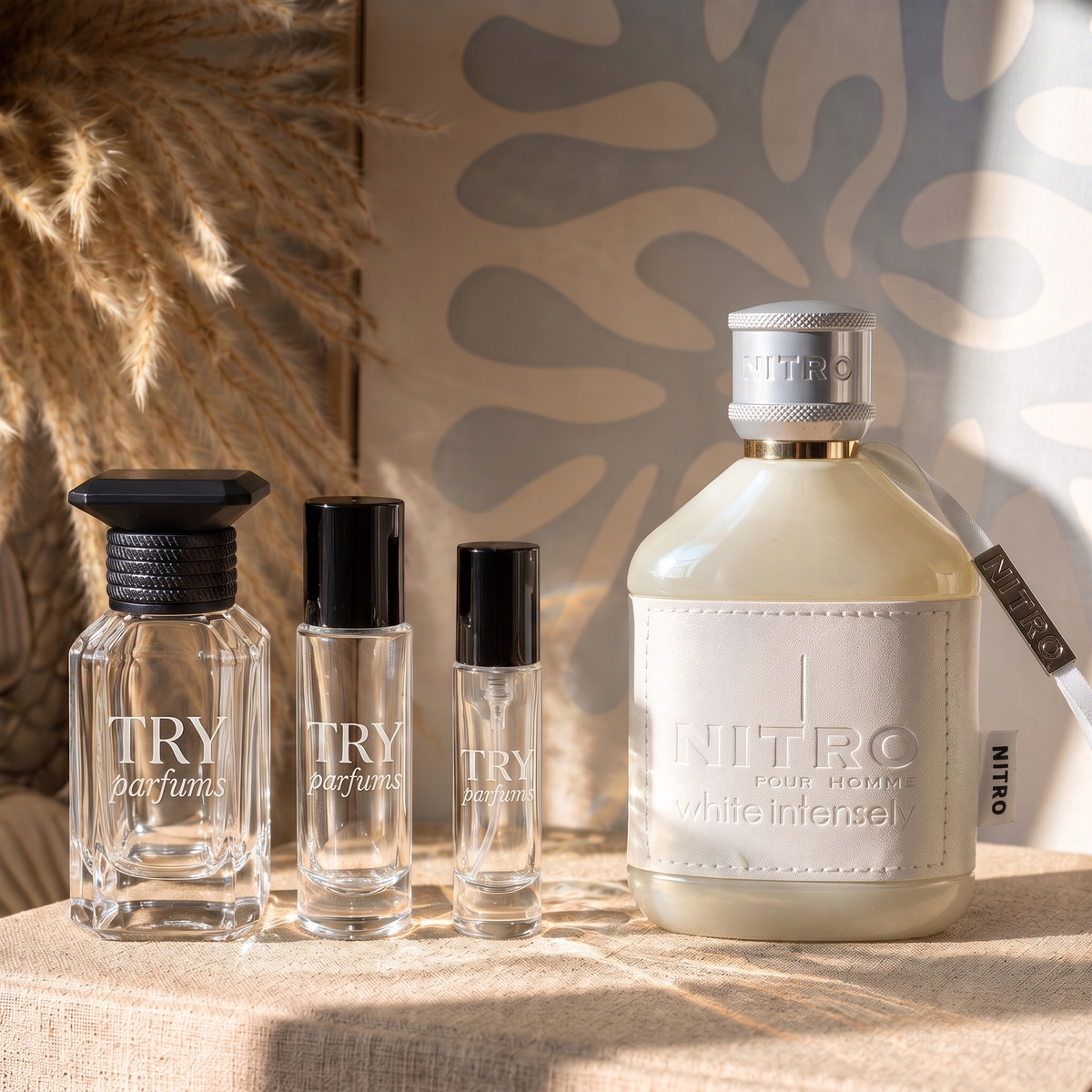 Dumont Paris Nitro White Intensely decant in 30ml, 10ml and 5ml TryParfums bottles
