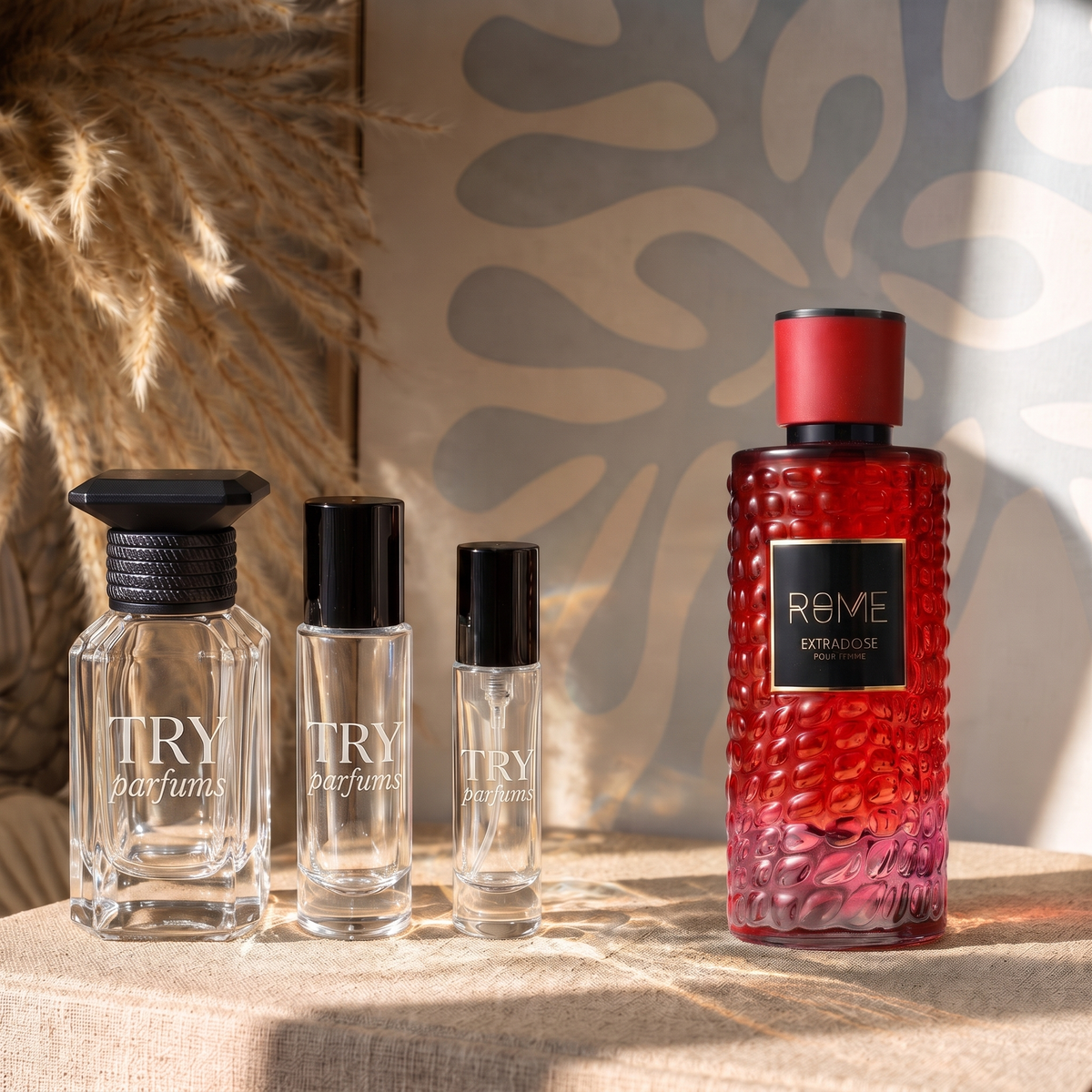 Bharara Rome Extradose Pour Femme decant in 30ml, 10ml and 5ml TryParfums bottles