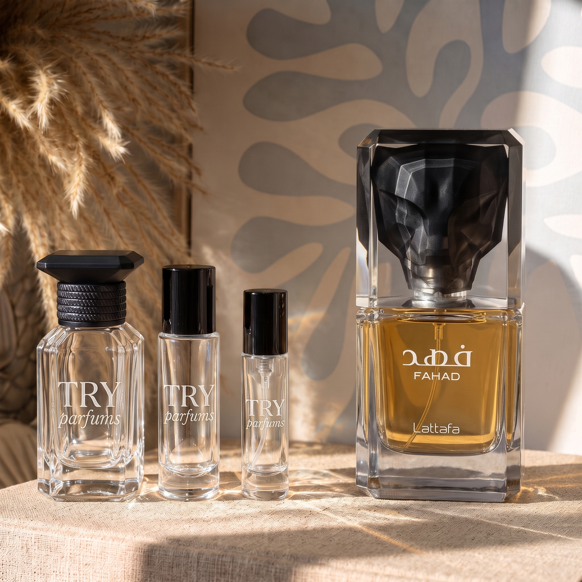 Lattafa Fahad decant in 30ml, 10ml and 5ml TryParfums bottles