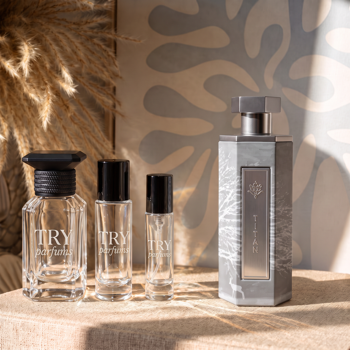 Reef Titan decant in 30ml, 10ml and 5ml TryParfums bottles