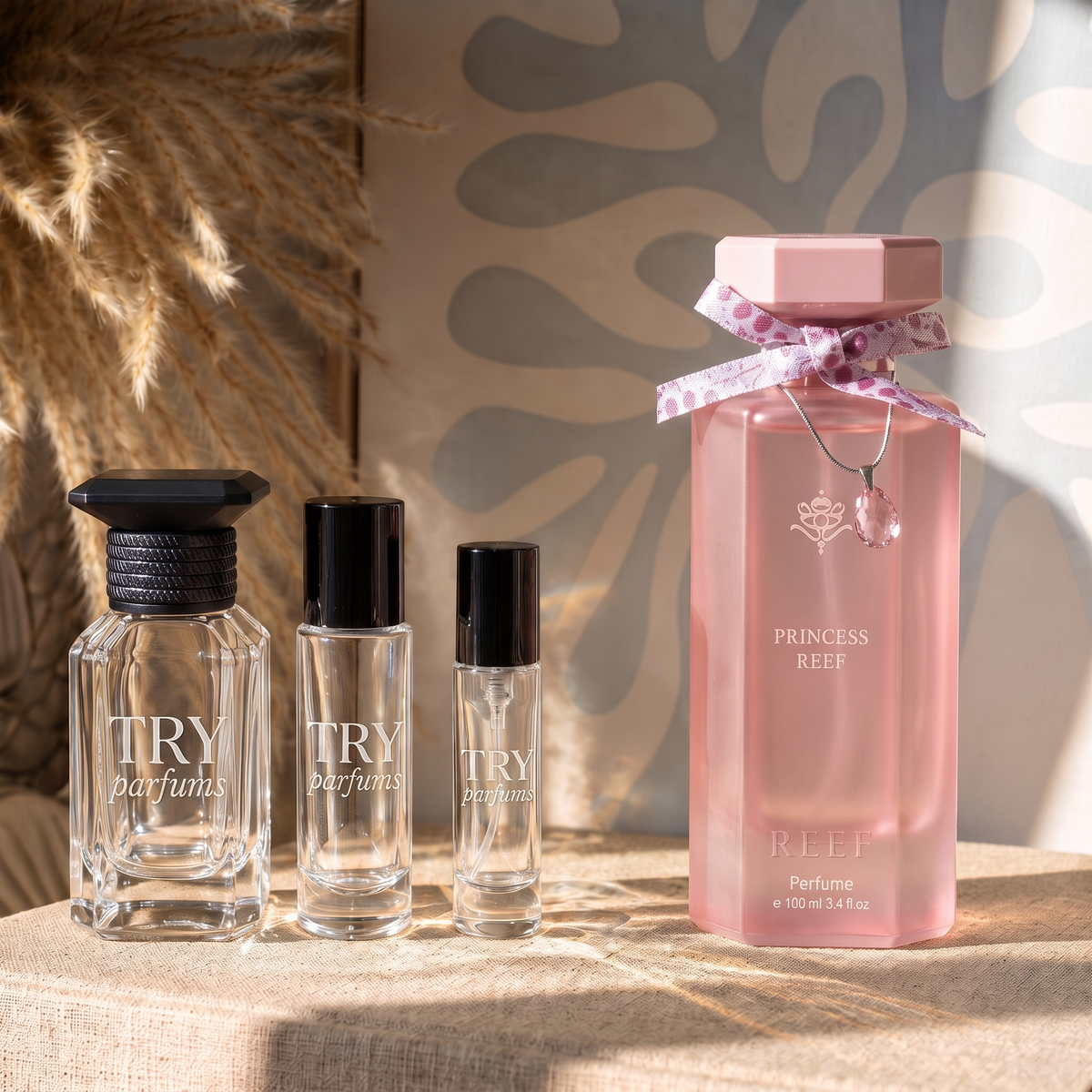 Reef Princess decant in 30ml, 10ml and 5ml TryParfums bottles