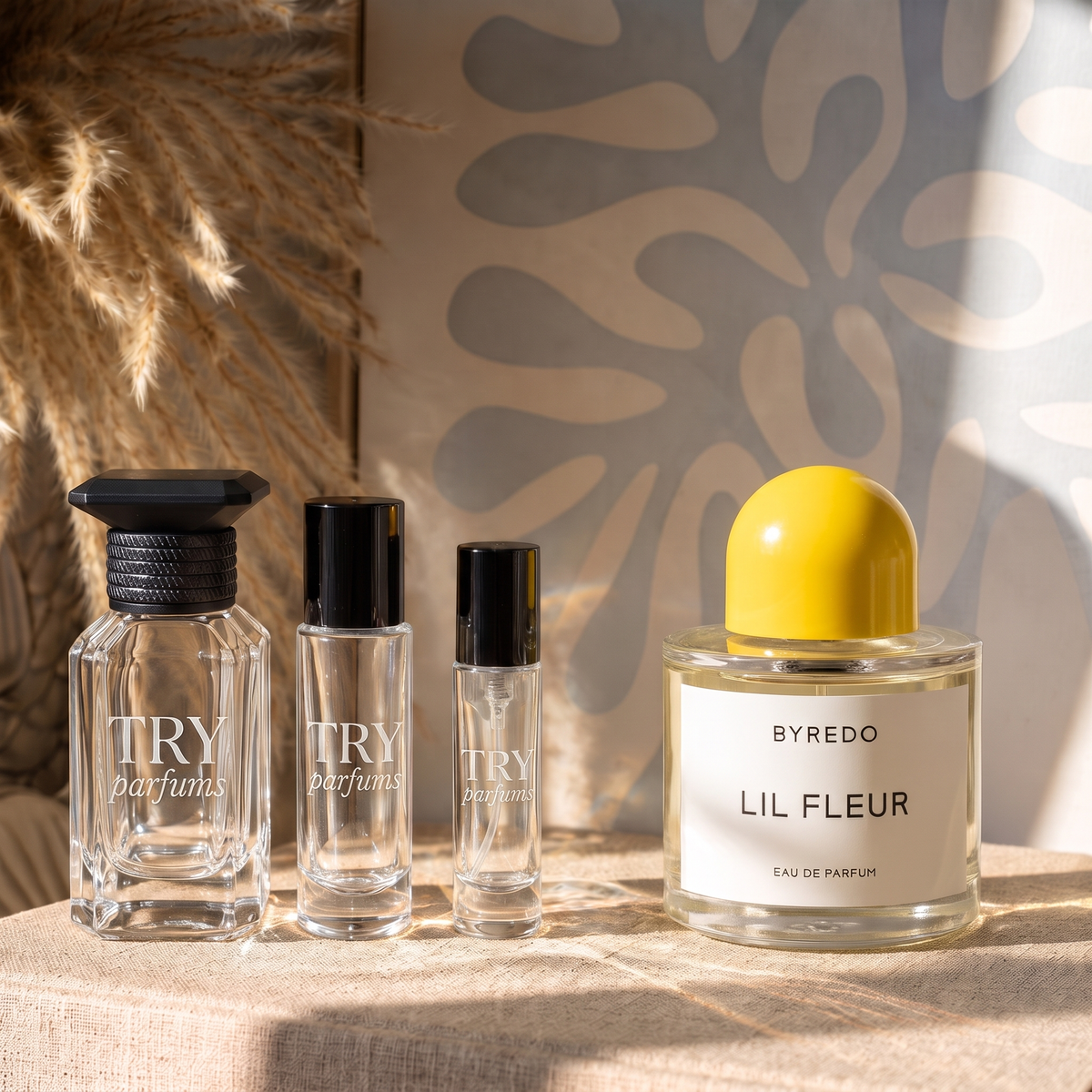 Byredo Lil Fleur decant in 30ml, 10ml and 5ml TryParfums bottles