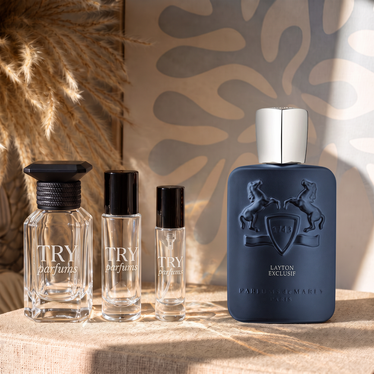 Parfums de Marly Layton Exclusif decant in 30ml, 10ml and 5ml TryParfums bottles