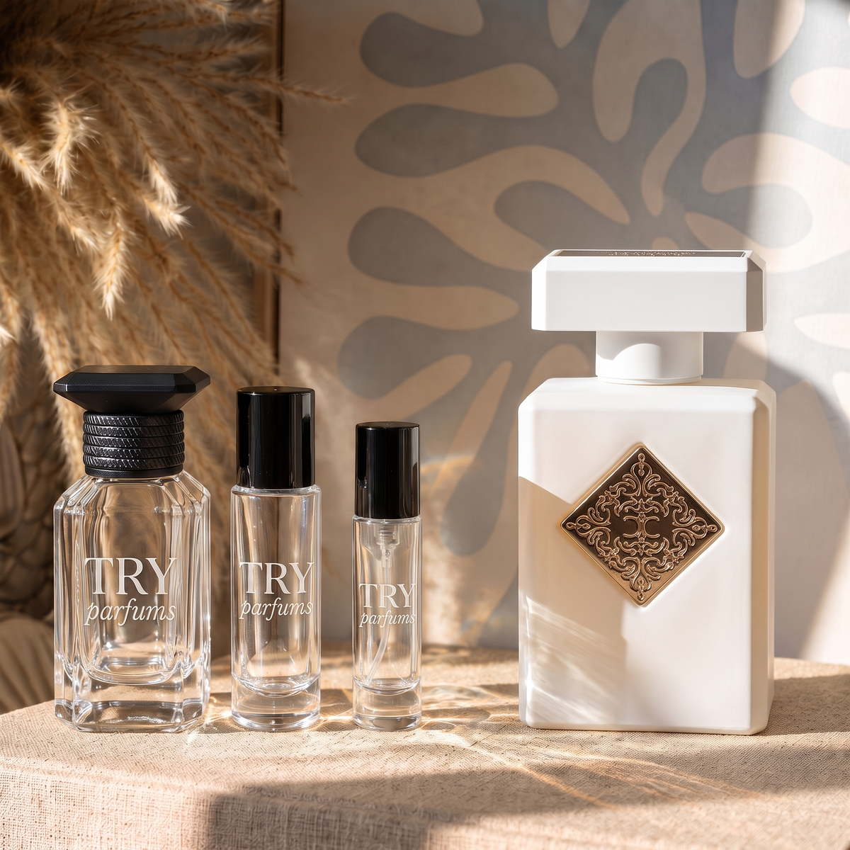 Initio Rehab decant in 30ml, 10ml and 5ml TryParfums bottles