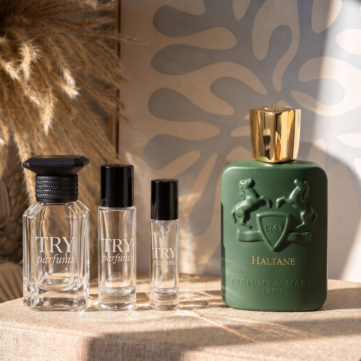 Parfums de Marly Haltane decant in 30ml, 10ml and 5ml TryParfums bottles
