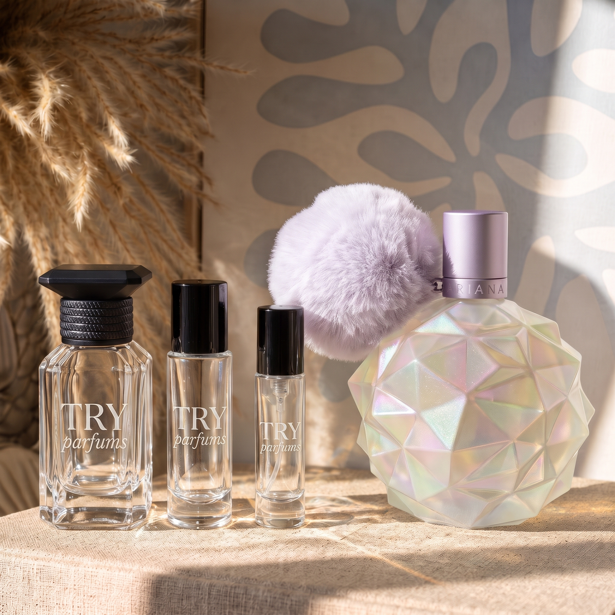 Ariana Grande Moonlight decant in 30ml, 10ml and 5ml TryParfums bottles