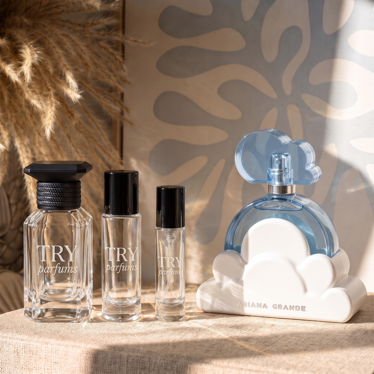 Ariana Grande Cloud decant in 30ml, 10ml and 5ml TryParfums bottles