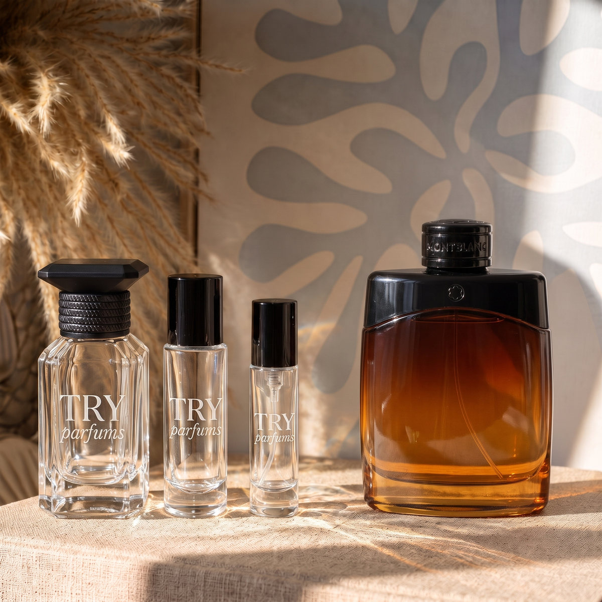 Montblanc Legend Night decant in 30ml, 10ml and 5ml TryParfums bottles
