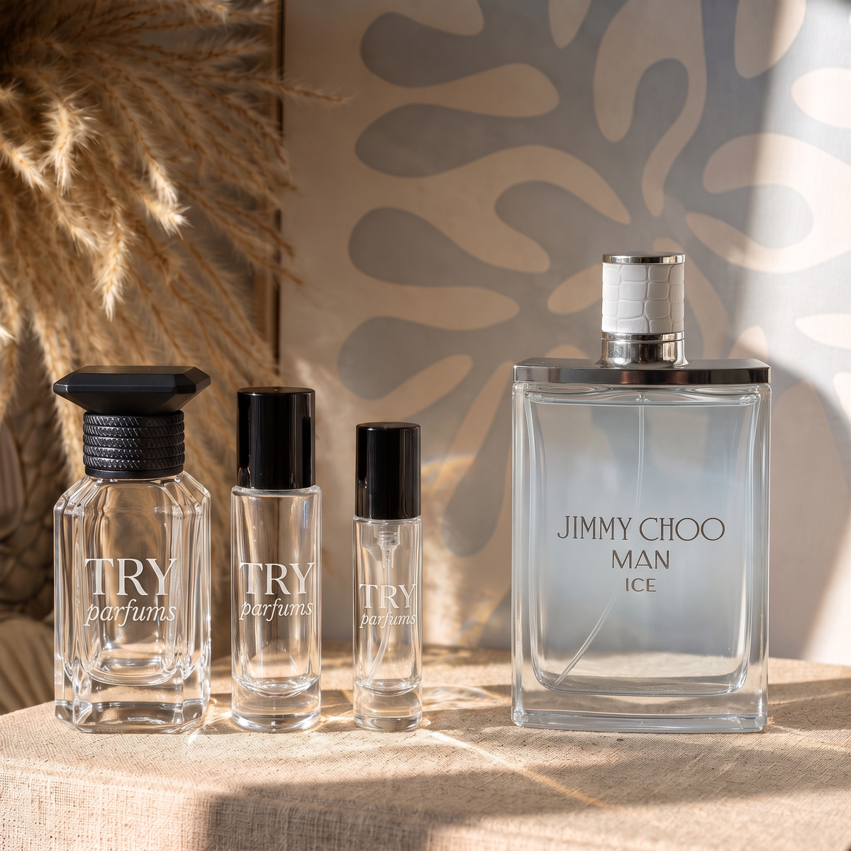 Jimmy Choo Man Ice decant in 30ml, 10ml and 5ml TryParfums bottles