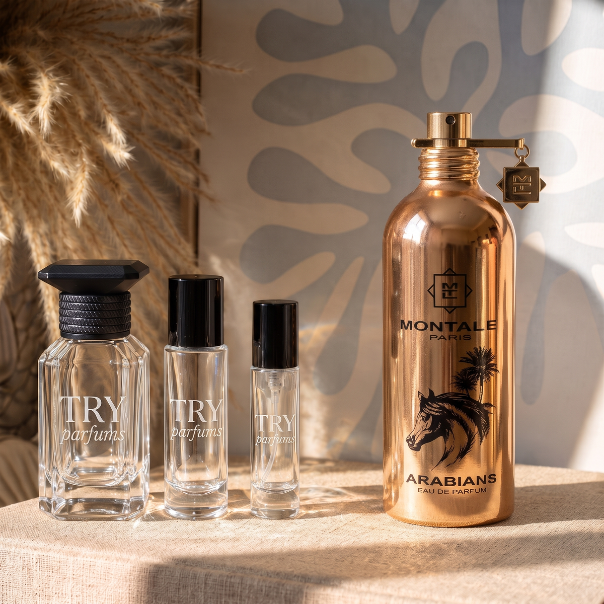 Montale Arabians decant in 30ml, 10ml and 5ml TryParfums bottles