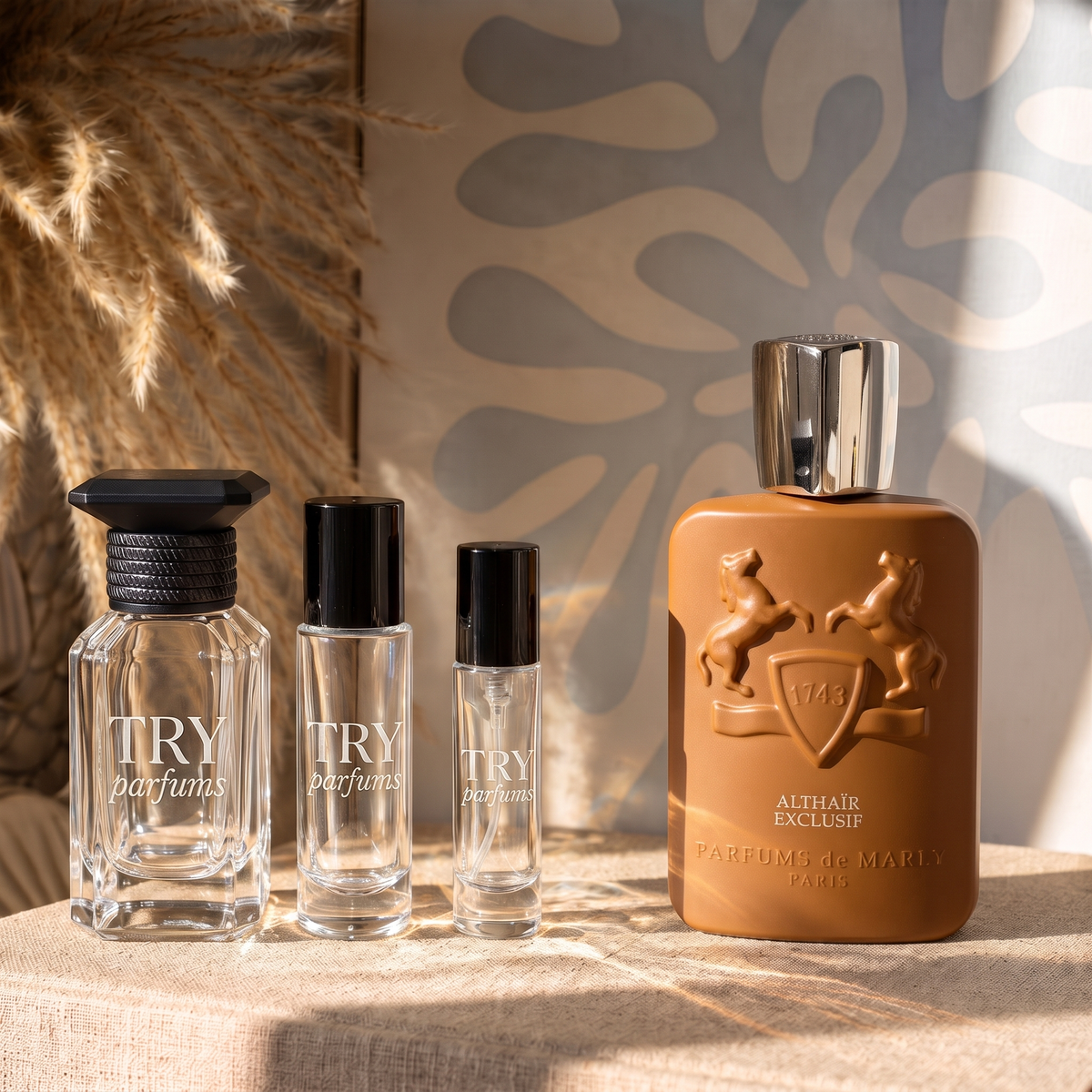 Parfums de Marly Althair Exclusif decant in 30ml, 10ml and 5ml TryParfums bottles