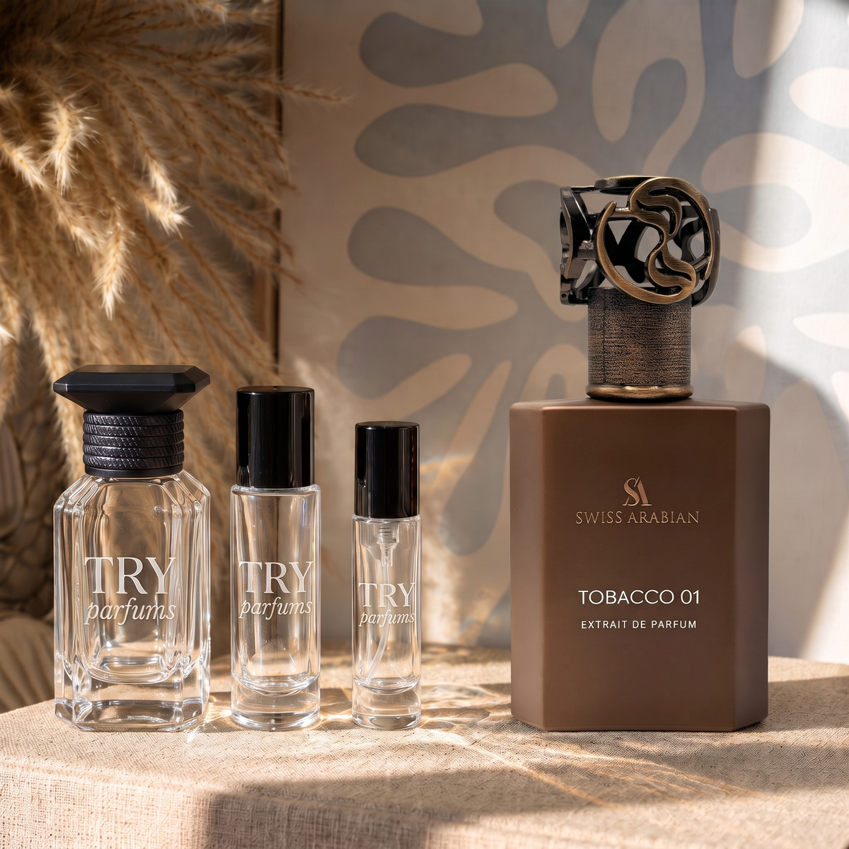 Swiss Arabian Tobacco 01 decant in 30ml, 10ml and 5ml TryParfums bottles