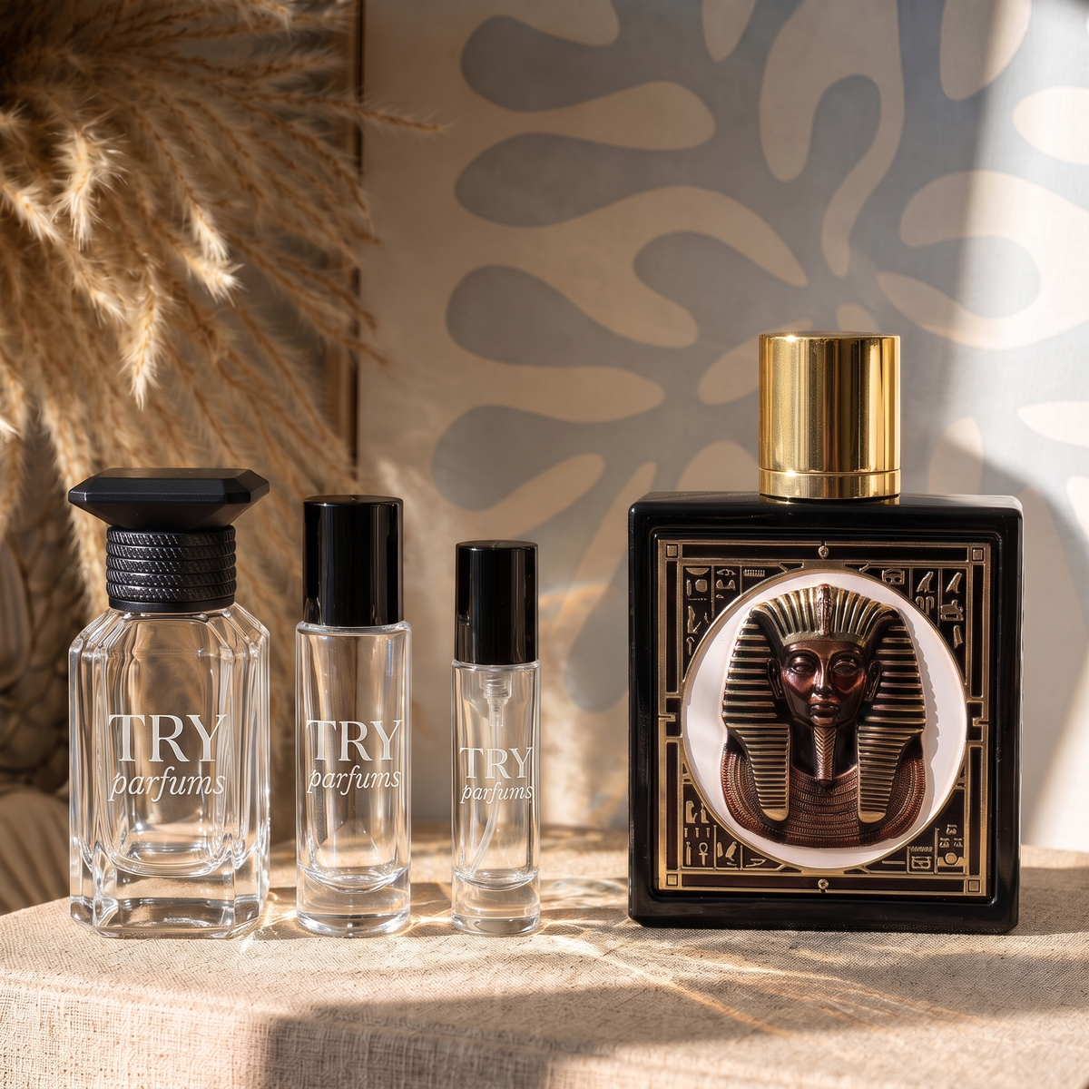 Rayhaan Pharaoh decant in 30ml, 10ml and 5ml TryParfums bottles