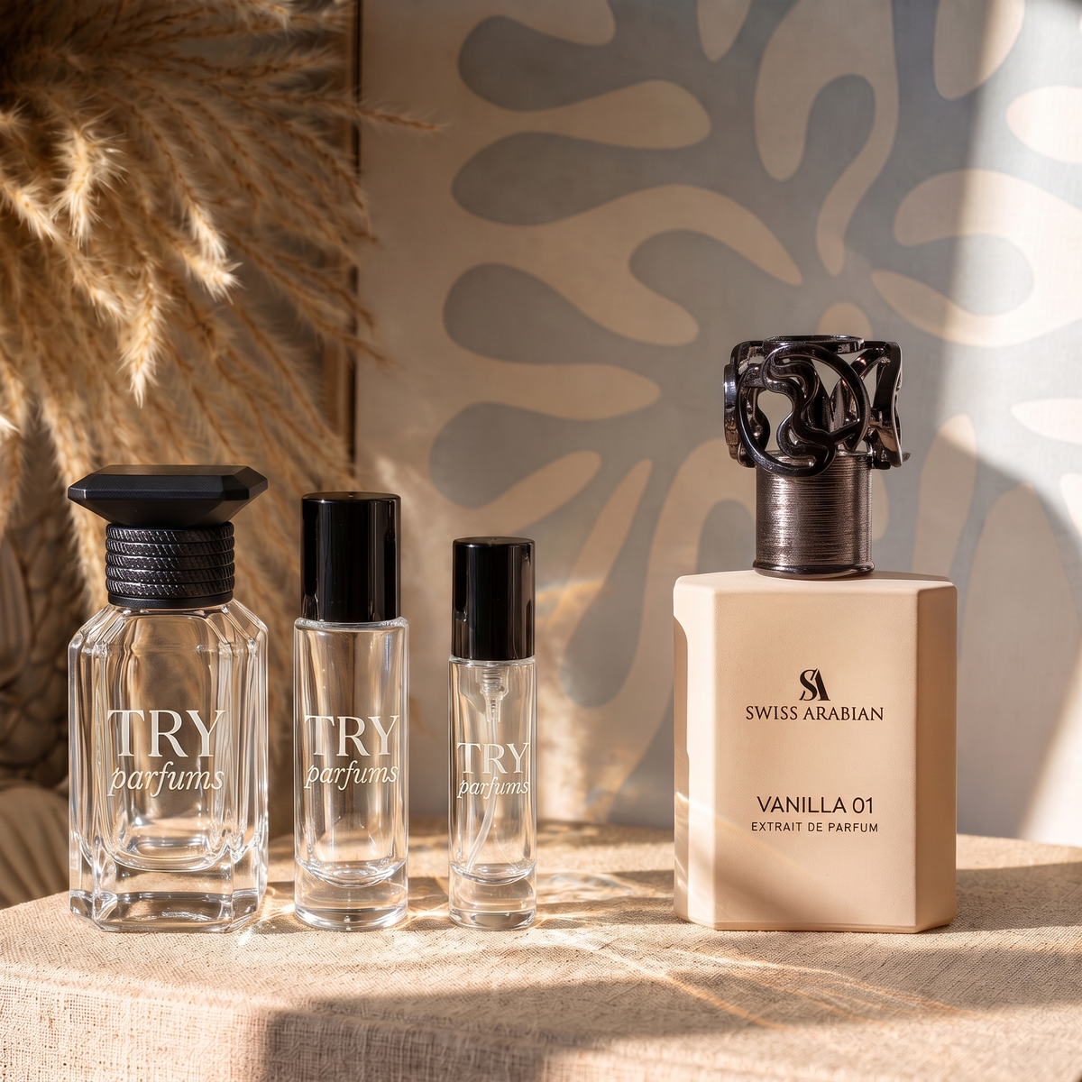 Swiss Arabian Vanilla 01 decant in 30ml, 10ml and 5ml TryParfums bottles