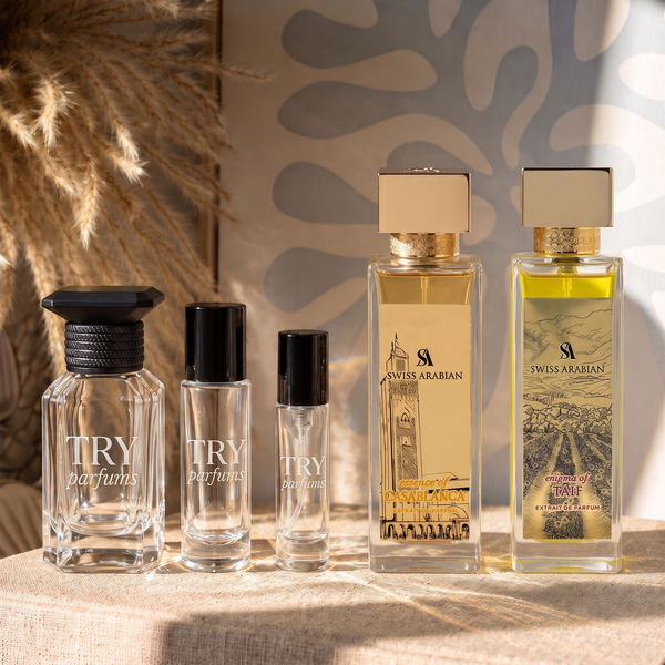 Swiss Arabian Essence of Casablanca & Enigma of Taif Decant Sample Set Bundle